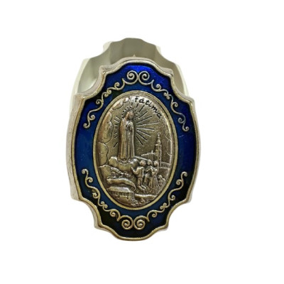 CAIXA METAL FATIMA AZUL PRAT.