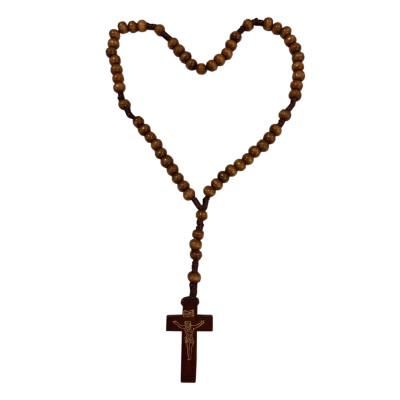 TERÇO MADEIRA CASTANHO 29cm