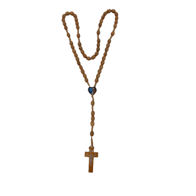 TERÇO MADEIRA CAST.CLARA 45cm