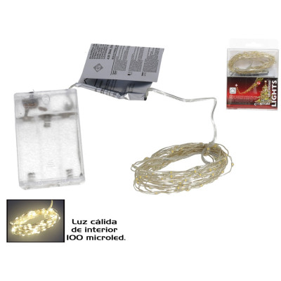 LUZES MICRO  100 LED CALIDO