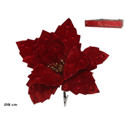 FLOR VERMELHA C/CLIP