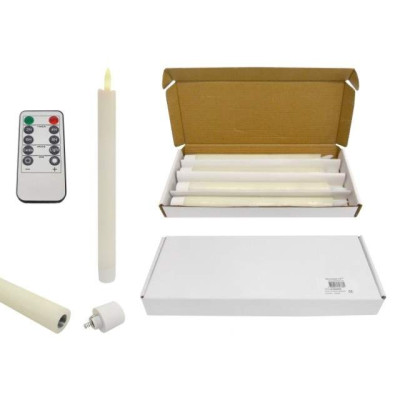 CONJ 4 VELA LED COMANDO COR