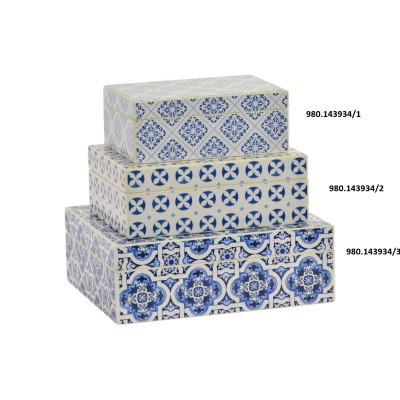 CAIXA MADEIRA AZUL LACADO/2