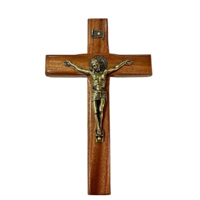 CRUCIFIXO MADEIRA S/PE 20.5cm