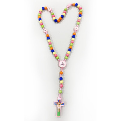 TERÇO COLORIDO/ROSA...