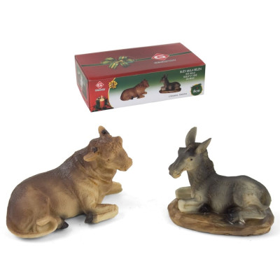 CONJ 2/VACA/BURRO 8X5,5cm