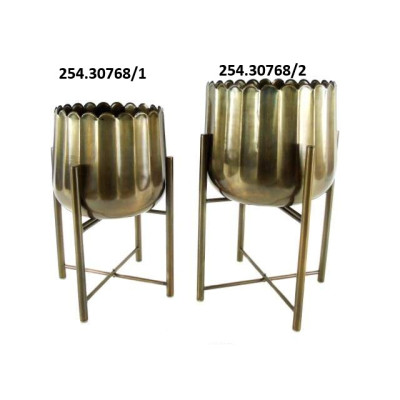 VASO DOURADO C/SUPORTE   METAL