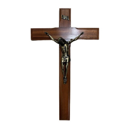 CRUCIFIXO MADEIRA S/PE 50cm