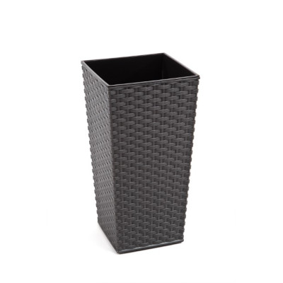VASO PLASTICO CASTANHO  RATTAN