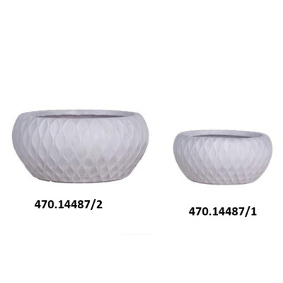 VASO RESINA REDONDO /2 BRANCO