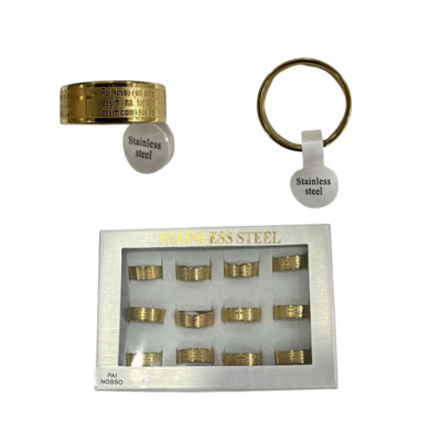 ANEL METAL"PAI NOSSO" DOUR....