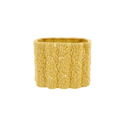 VASO CERAMICA  AMARELO