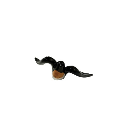 ANDORINHA PRETA CERAMICA 14CM 