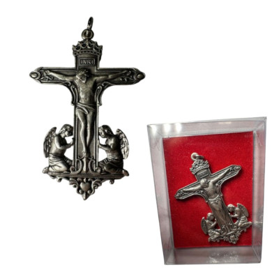 MEDALHA CRUZ PERDÃO PRAT 8CM