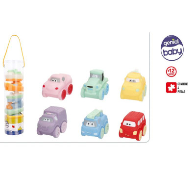 CONJ 6 CARROS VINYL P/BEBE 5cm