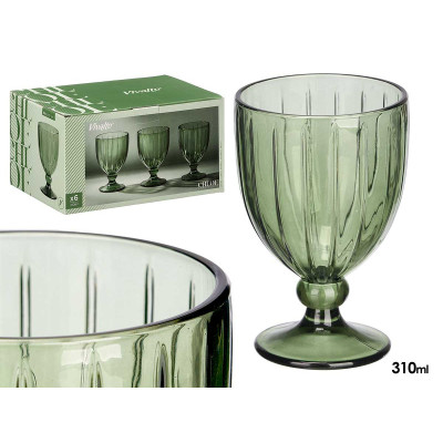 CONJ 6 COPOS COR VERDE 310ML