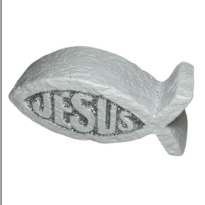 PLACA PEIXE BRANCO JESUS...