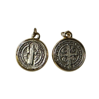 MEDALHA S.BENTO PR/DR 22mm