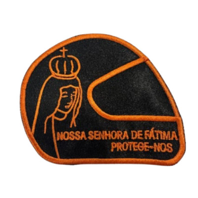 EMBLEMA CAPACETE LARANJA/PR