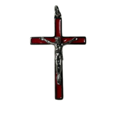 CRUCIFIXO PRAT. C/ESMALTE 5cm