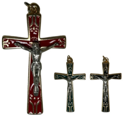 CRUCIFIXO C/ESMALTE COR...
