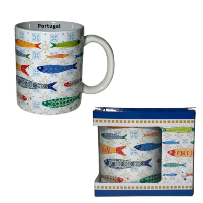 CANECA CERAMICA C/SARDINHAS
