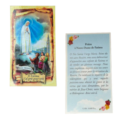 ESTAMPA FATIMA FRANCES 10x5,5