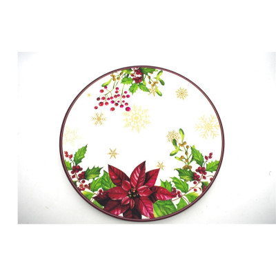 PRATO MARCADOR NATAL FLOR 33cm