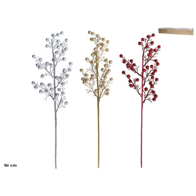 RAMO BAGAS NATAL 51CM SORT.