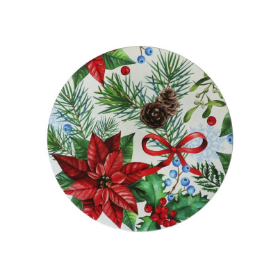 PRATO C/FLOR NATAL C/PINHAS...