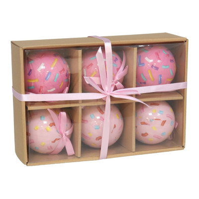 CAIXA C/6 BOLAS ROSA 75mm