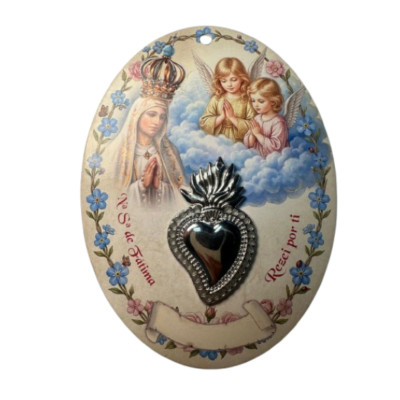 PLACA OVAL C/ANJOS E...