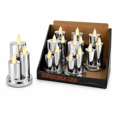 BASE C/3 VELAS LED CILINDRICA