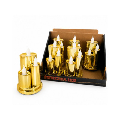 BASE C/3 VELAS LED CILINDRICA