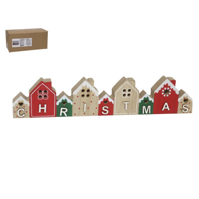 CONJ CASAS MADEIRA XMAS 