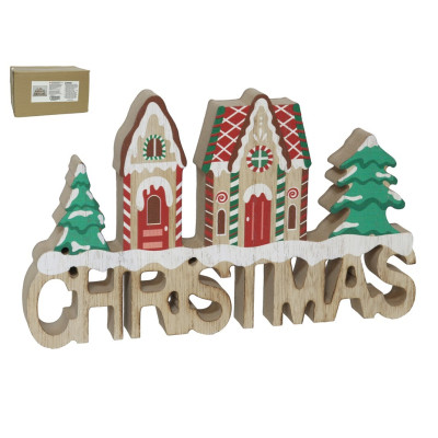 CONJ CASAS MADEIRA XMAS 