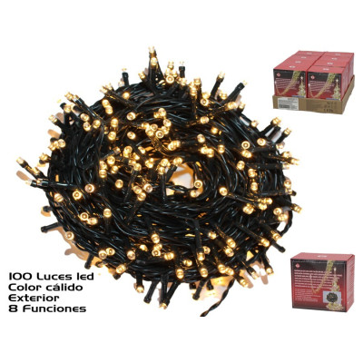 ILUMINAÇAO 100 LEDS QUENTE...