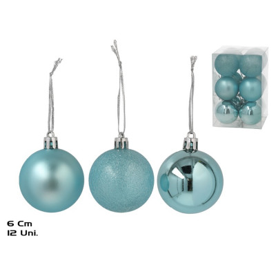 CAIXA C/12 BOLAS 6CM SORT