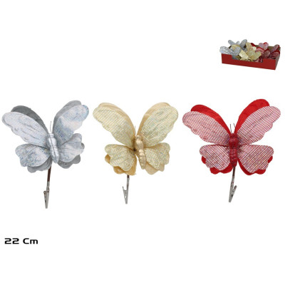BORBOLETA C/CLIPE 22CM