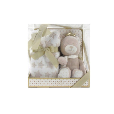 CONJ. PELUCHE C/MANTA BEBE