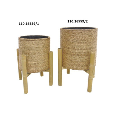 VASO C/PE RATTAN / 1