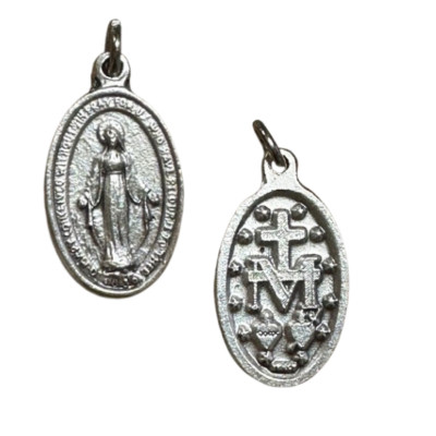 MEDALHA MILAGROSA OVAL PR.22mm