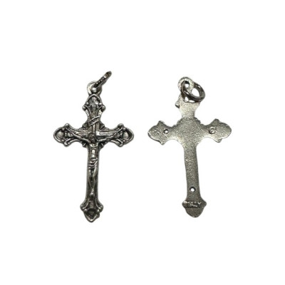 MEDALHA CRUZ PRATEADA 32mm