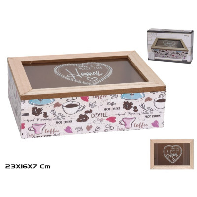 CAIXA CHA MAD. 7.5X23X16CM