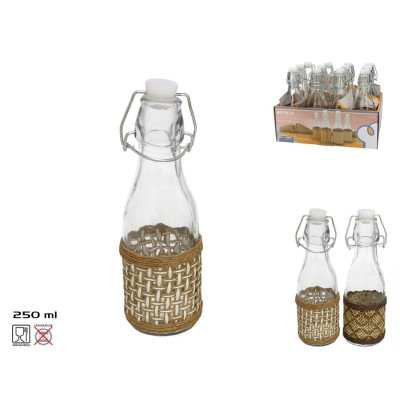 GARRAFA VIDRO C/REDE 250ML