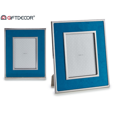 MOLDURA VELUDO AZUL 15X20