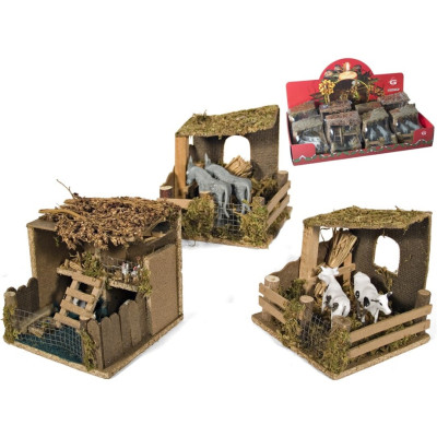 ESTABULO C/ANIMAIS 14x14x14cm