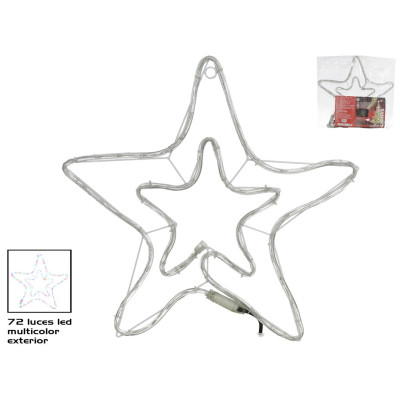 ESTRELA 72 LED MULTICOLOR 55CM