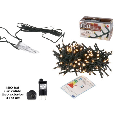 GRINALDA 180LED QUENTE 3+9MT
