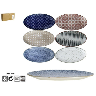 PRATO OVAL SURTIDO 35.5CM 
